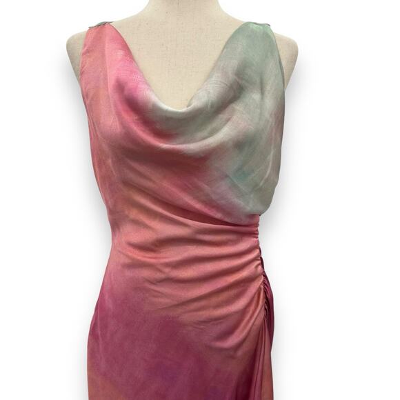 Zara Pink and Red Mini Dress - Picture 6 of 12